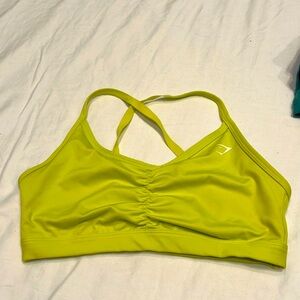 Lime green medium gymshark sports bra